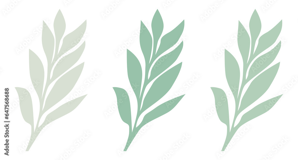 Abstract branch for logos, wallpaper decoration and graphic works in three colors Abstract branch for logos, wallpaper decoration and graphic works in three colors