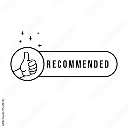 thin line thumb up like recommended logo. flat cartoon trend modern advice logotype graphic linear design isolated on white. concept of great recommendation or simple sign of success in business