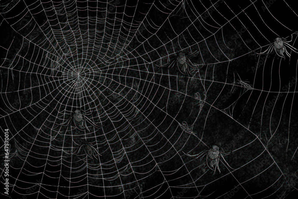 Design of a spider web for the Halloween party. Generative AI.