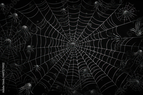 Design of a spider web for the Halloween party. Generative AI.