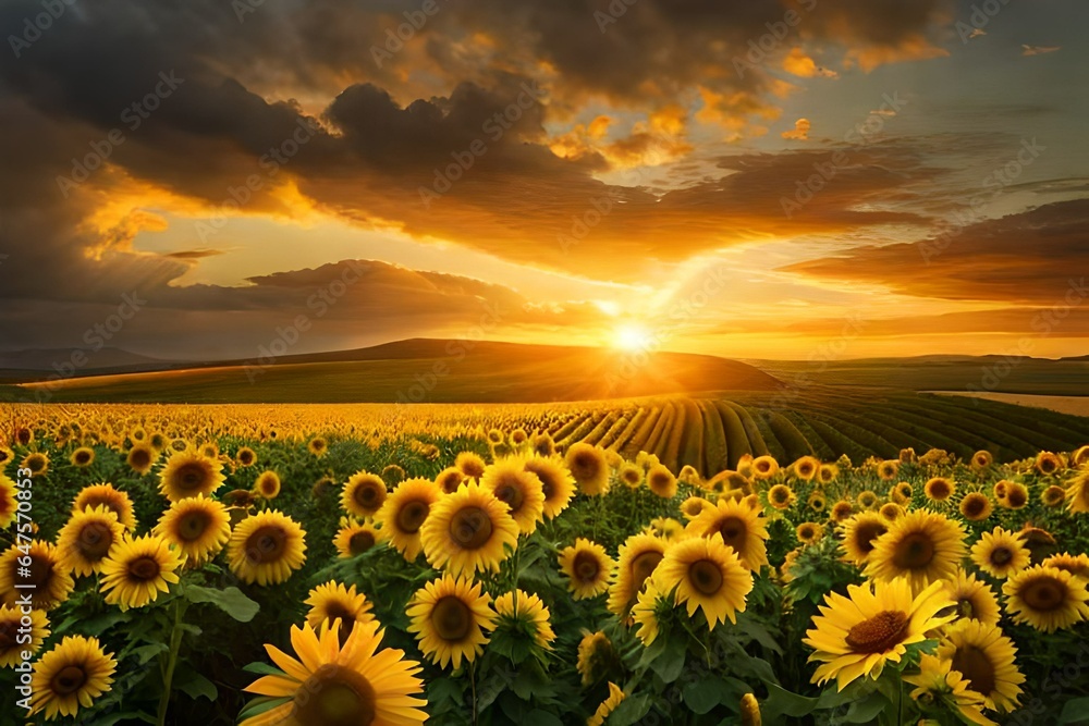 field of sunflowers