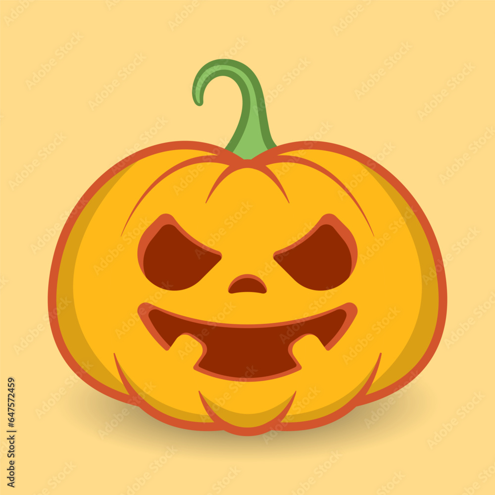 Vector illustration pumpkin face Vector illustration pumpkin face