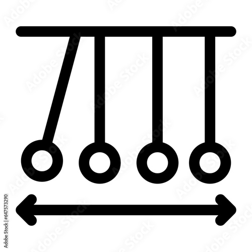 newtons cradle line icon
