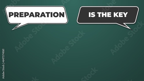 BE PREPARED and PREPARATION IS THE KEY plan, prepare, perform