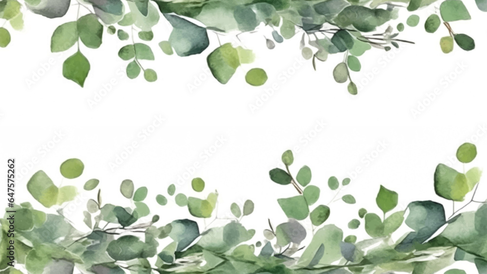 Beautiful watercolor green nature leaves tropical frames on white background vector isolated elements design for wedding, rsvp, invitation, banner, decoration Beautiful watercolor green nature leaves tropical frames on white background vector isolated elements design for wedding, rsvp, invitation, banner, decoration