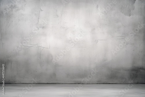 white gray cement concrete wall, grunge stone texture background, product display backdrop, Generative AI