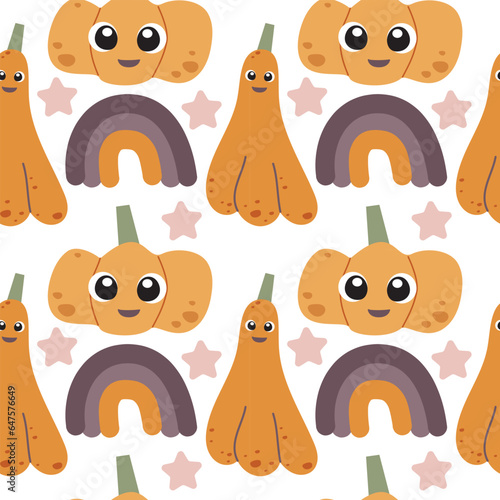 Vector cute illustration, pattern with cute character . Colorful element for different design uses and print.