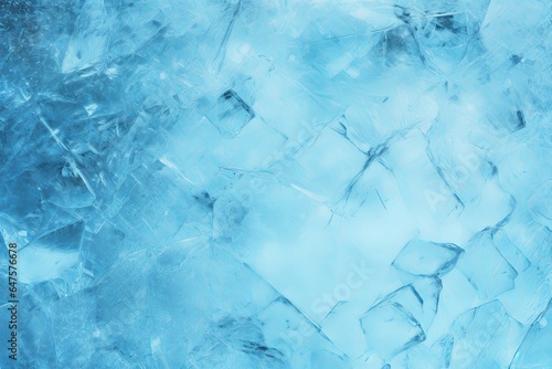 ice blue cracked texture background, Generative AI