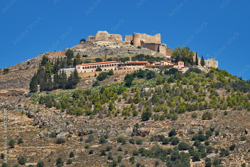 Burg Larissa und Kloster Agia Marina, Argos, Argolis, Peloponnes, Griechenland, 