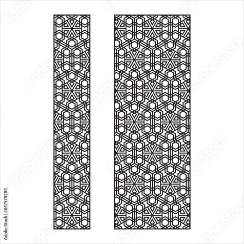 Kitchen and Hall Jali geometric CNC jaali pattern for laser cutting photo