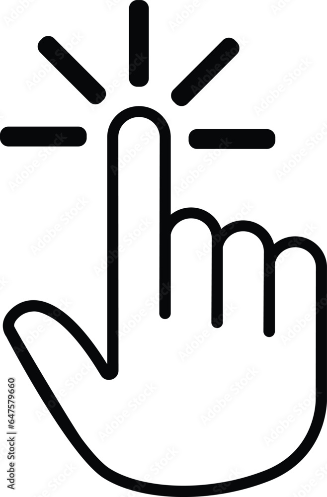 hand click icon vector, hand pointer hand click icon vector, hand pointer