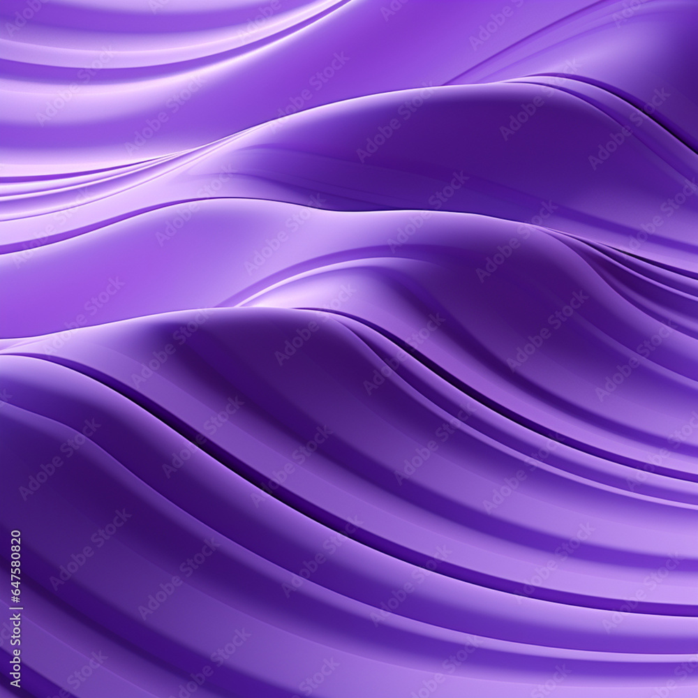 Obraz premium Generative AI. This abstract picture impresses with its simplicity and elegance. On the purple background there are several thin and flexible lines that create a harmonious composition. 