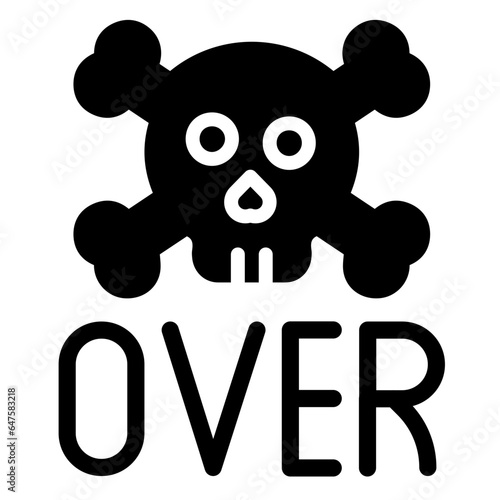 Game over Vector Icon Design Illustration