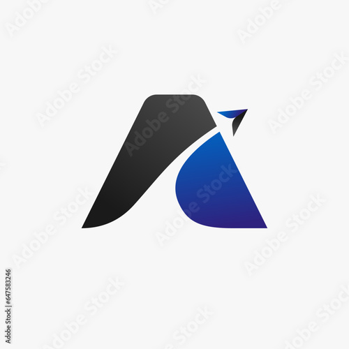Letter A logo for tour and travel 