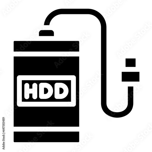 External hard drive Vector Icon Design Illustration