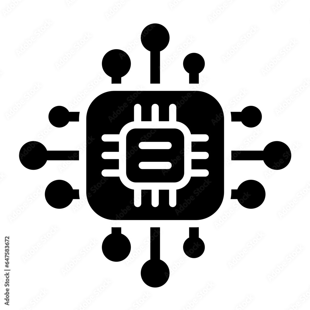Microprocessor Vector Icon Design Illustration Microprocessor Vector Icon Design Illustration