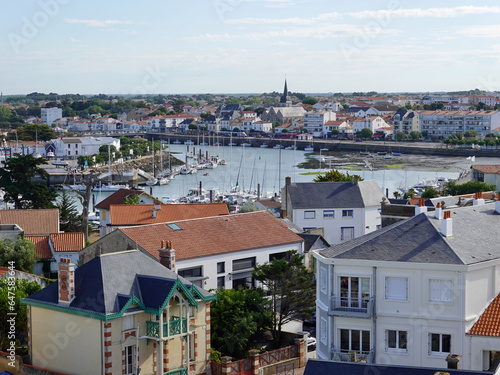 Port de plaisance et ville de Saint Gilles Croix de Vie, saint Gilles Croix de Vie, saint gilles, croix de vie, Vendée, france