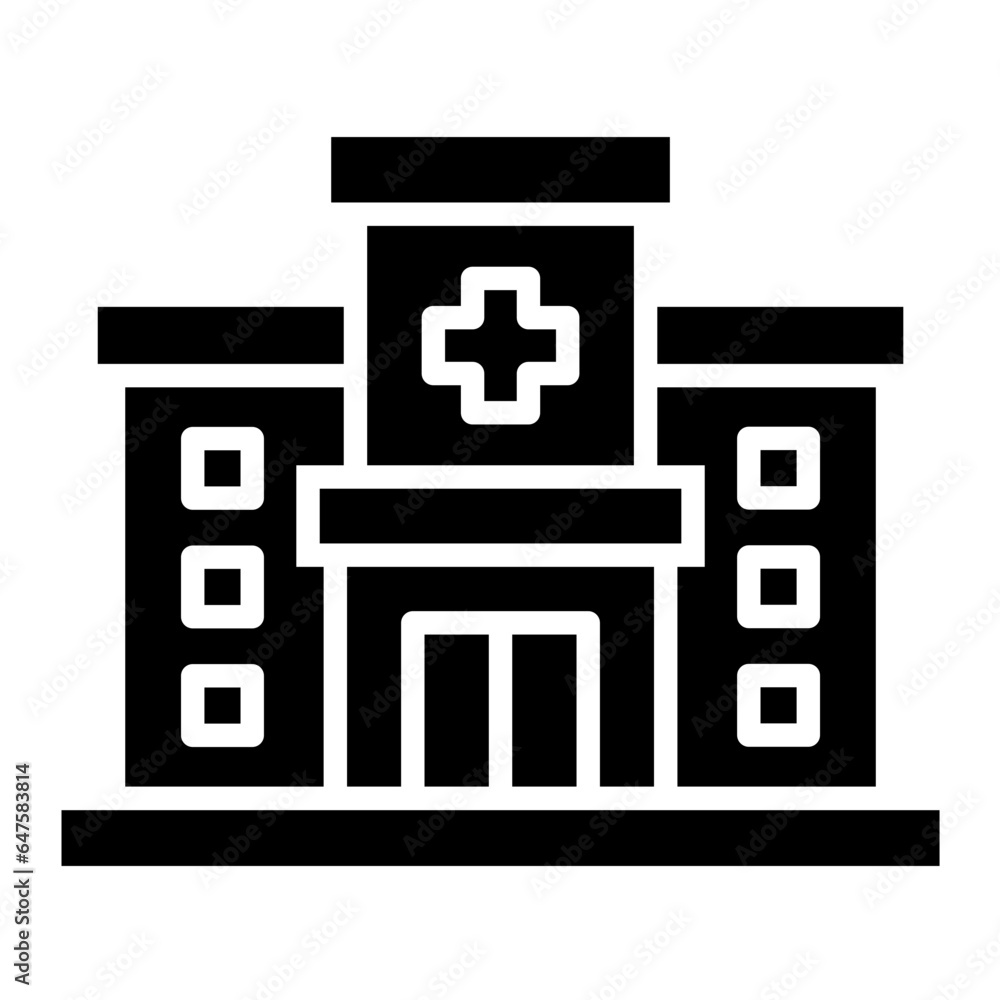 Hospital Vector Icon Design Illustration Hospital Vector Icon Design Illustration