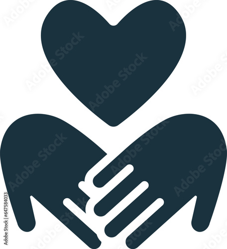 Philantropy icon. Monochrome simple sign from charity and non-profit collection. Philantropy icon for logo, templates, web design and infographics.