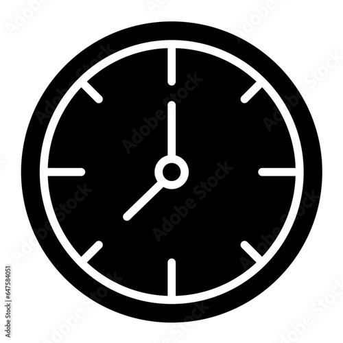 Wall Clock Vector Icon Design Illustration