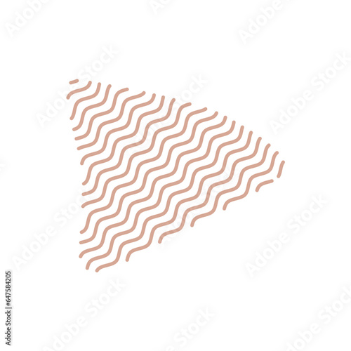Diagonal Zigzag brown lines with Organic liquefied and fluid shape contemporary illustration