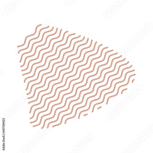 Diagonal Zigzag brown lines with Organic liquefied and fluid shape contemporary illustration