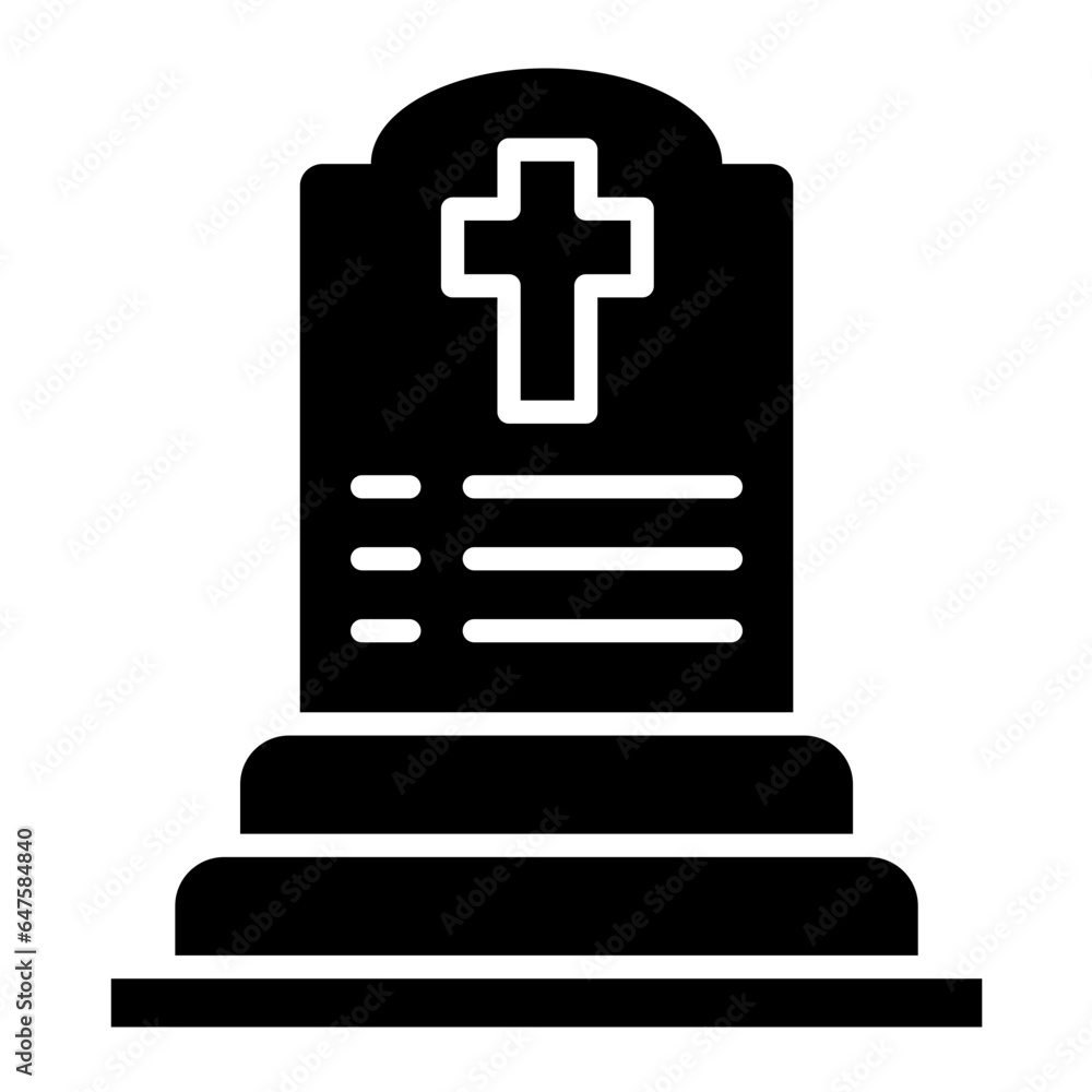 Fototapeta premium Cemetery Vector Icon Design Illustration