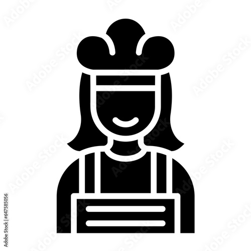 Female Chef Vector Icon Design Illustration