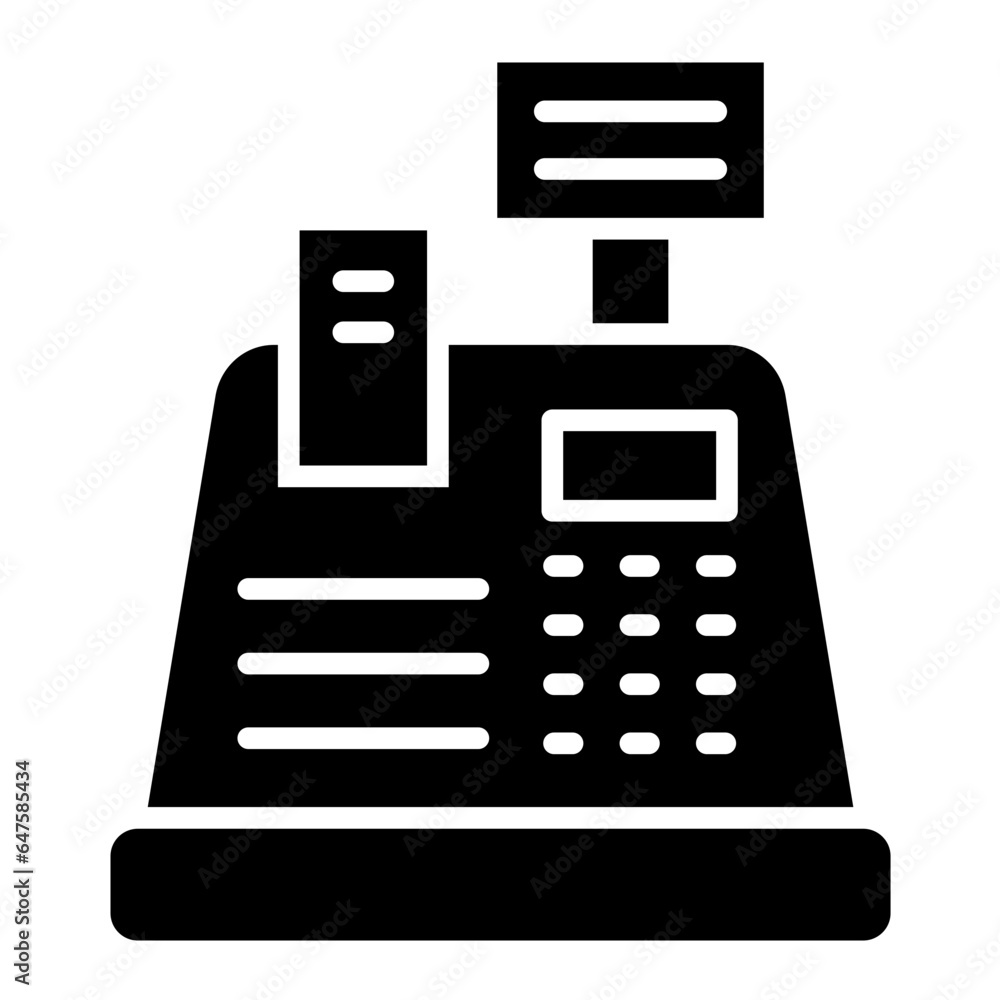 Cashier Machine Vector Icon Design Illustration Cashier Machine Vector Icon Design Illustration
