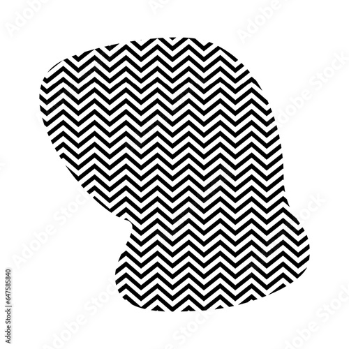 Zigzag lines with Organic liquefied and fluid shape contemporary line shape illustration
