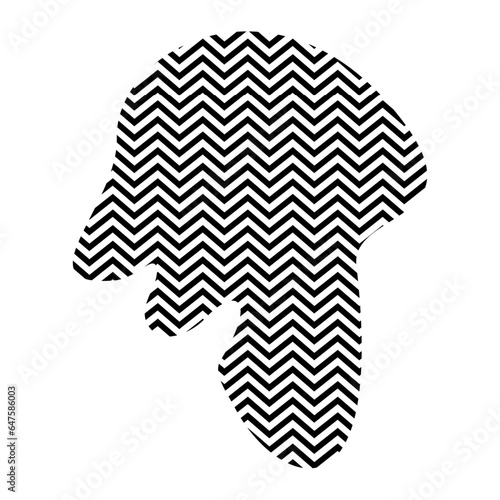 Zigzag lines with Organic liquefied and fluid shape contemporary line shape illustration
