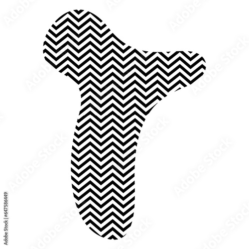 Zigzag lines with Organic liquefied and fluid shape contemporary line shape illustration