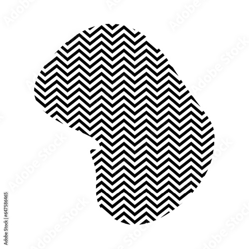 Zigzag lines with Organic liquefied and fluid shape contemporary line shape illustration