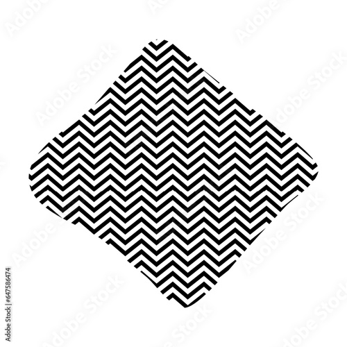 Zigzag lines with Organic liquefied and fluid shape contemporary line shape illustration