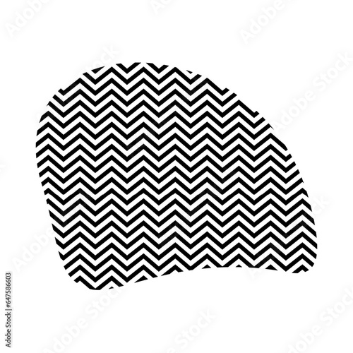 Zigzag lines with Organic liquefied and fluid shape contemporary line shape illustration