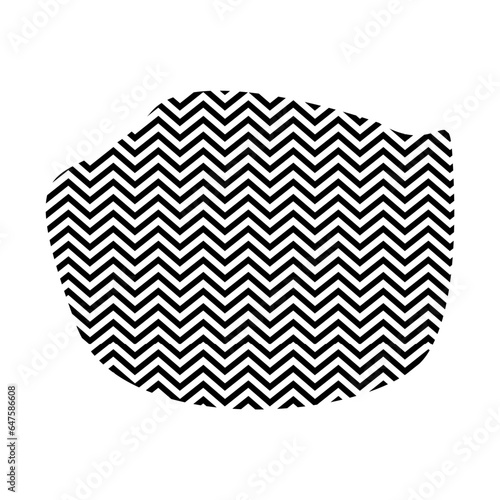 Zigzag lines with Organic liquefied and fluid shape contemporary line shape illustration