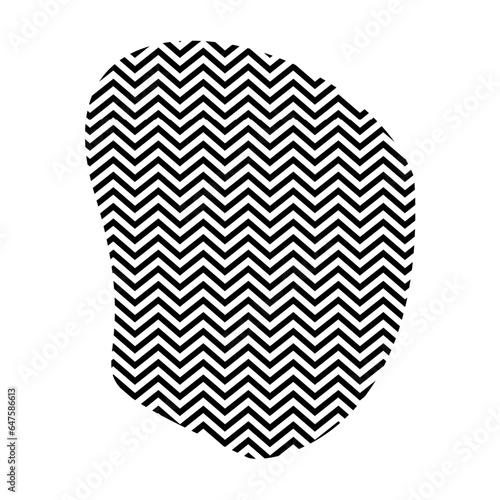 Zigzag lines with Organic liquefied and fluid shape contemporary line shape illustration
