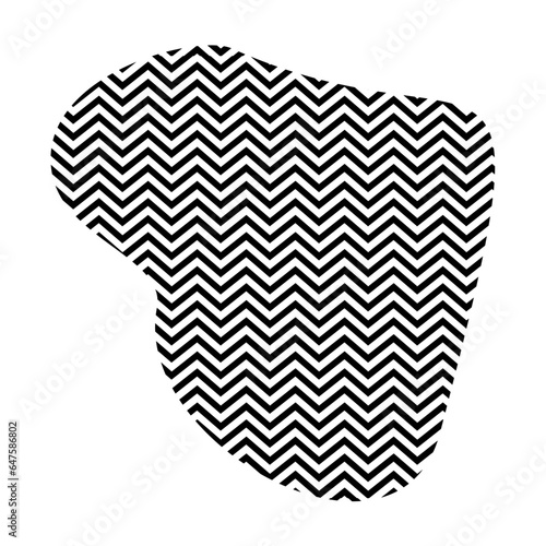 Zigzag lines with Organic liquefied and fluid shape contemporary line shape illustration