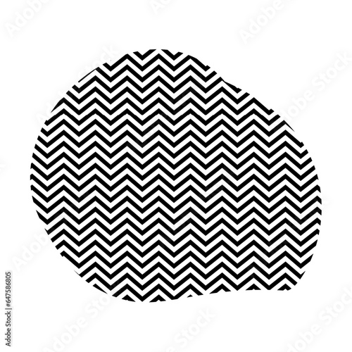 Zigzag lines with Organic liquefied and fluid shape contemporary line shape illustration