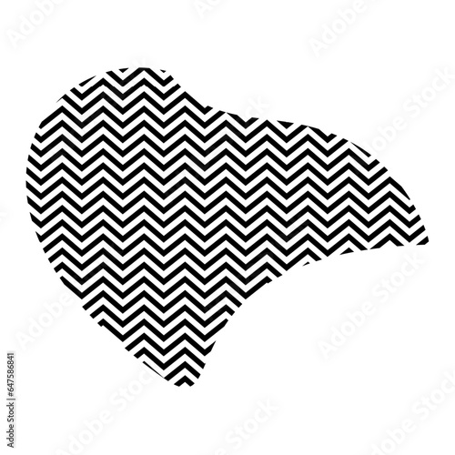 Zigzag lines with Organic liquefied and fluid shape contemporary line shape illustration