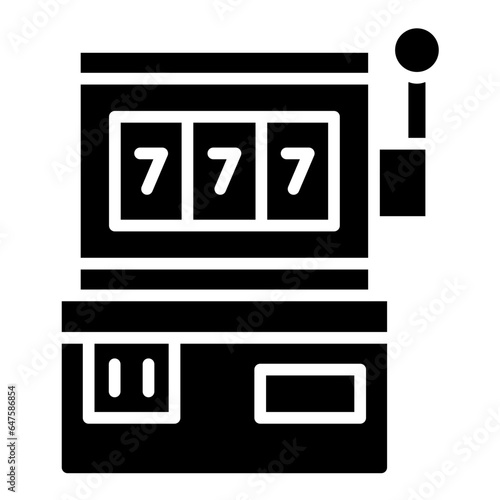 Slot Machine Vector Icon Design Illustration