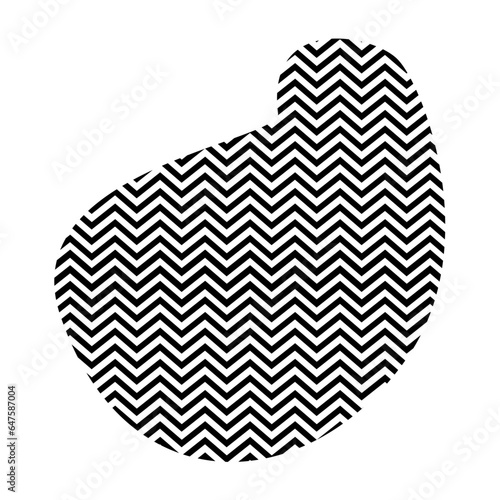 Zigzag lines with Organic liquefied and fluid shape contemporary line shape illustration