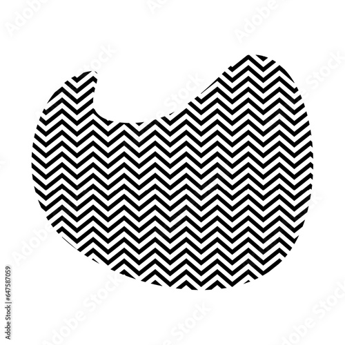 Zigzag lines with Organic liquefied and fluid shape contemporary line shape illustration