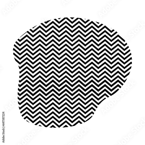 Zigzag lines with Organic liquefied and fluid shape contemporary line shape illustration
