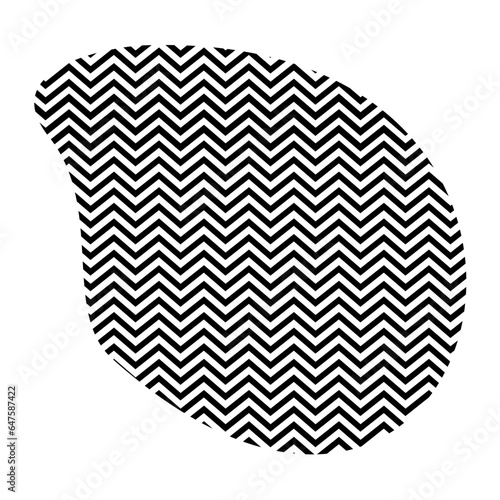 Zigzag lines with Organic liquefied and fluid shape contemporary line shape illustration