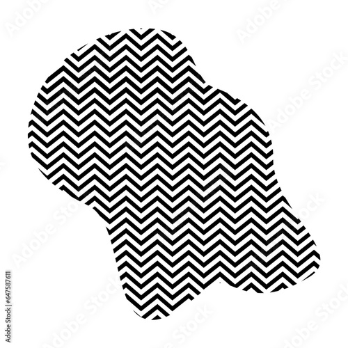 Zigzag lines with Organic liquefied and fluid shape contemporary line shape illustration