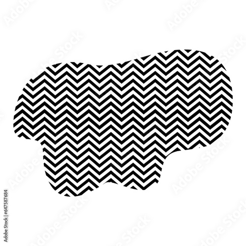 Zigzag lines with Organic liquefied and fluid shape contemporary line shape illustration