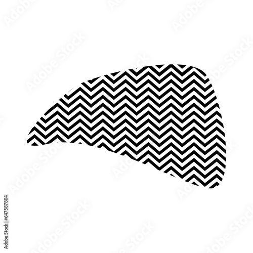 Zigzag lines with Organic liquefied and fluid shape contemporary line shape illustration