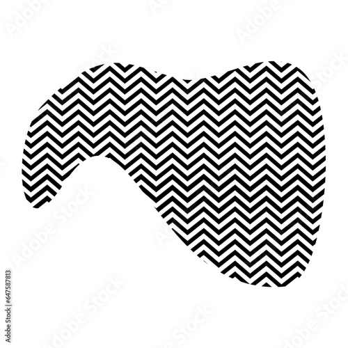 Zigzag lines with Organic liquefied and fluid shape contemporary line shape illustration