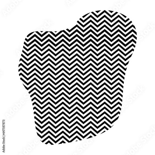 Zigzag lines with Organic liquefied and fluid shape contemporary line shape illustration
